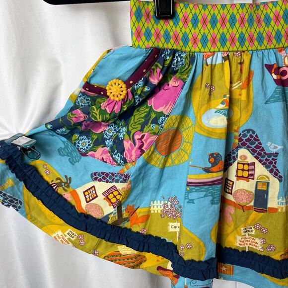 Matilda Jane Girls Skirt 6 Paint By Numbers Gallery Scenic Cottagecore Woodland - Picture 8 of 9
